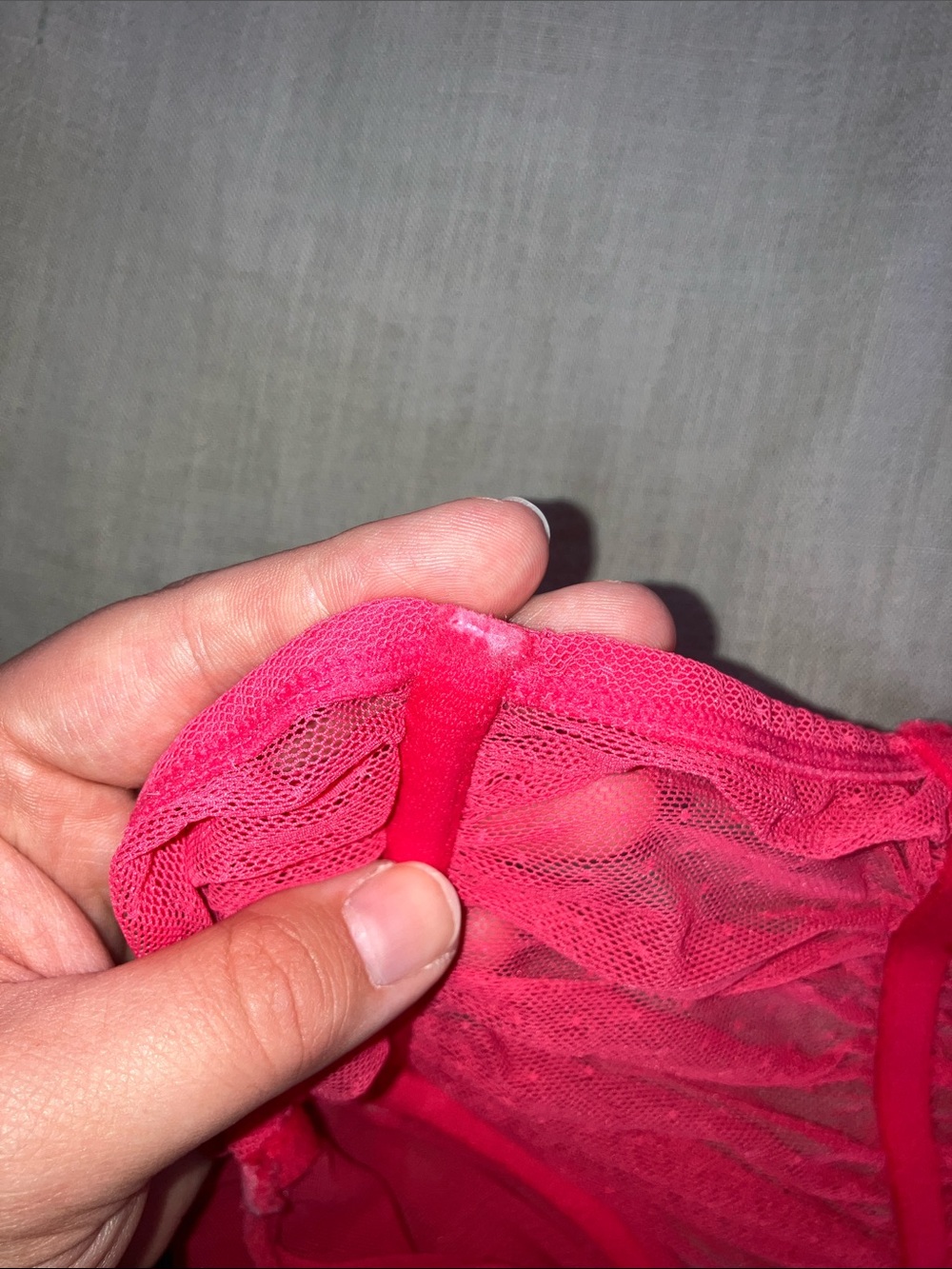 No Boundaries Neon Pink Sheer Bustier Crop Top - Picture 7 of 7
